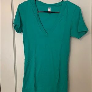 Vintage American Apparel deep V neck T